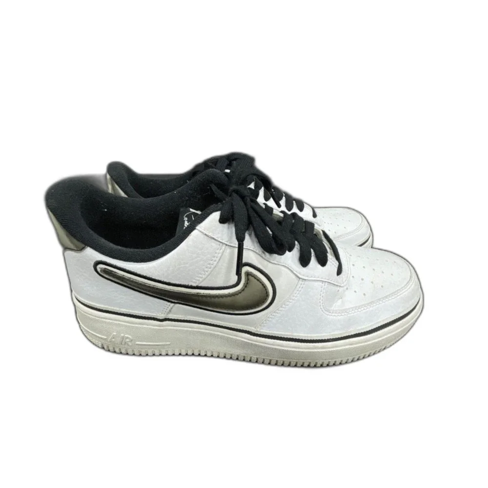 Nike Air Force 1 07 LV8 NBA White Leather Low Top Sneakers Men's Size 10